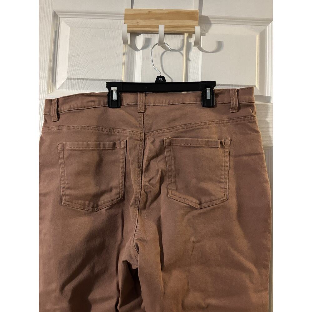 Gloria Vanderbilt 16 W Amanda Jeans Capri Length Stretchy 5 Pocket Sienna Brown - Picture 7 of 7